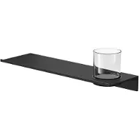 Geesa leev planchet met glas 40 cm, zwart