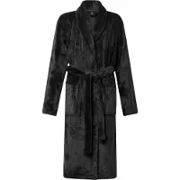 Lunatex - dames badjas - coral fleece - antraciet - XL/XXL