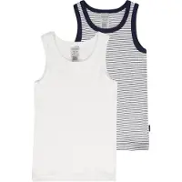Schiesser Onderhemd blauw / wit