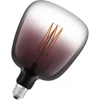 Osram Vintage 1906 LED-lamp met rooktint, 4,5W, 150lm, bolvormig met een diameter van 140mm en een E27-fitting, warmwitte lichtkleur, rechte gloeidraad, dimbaar, tot 15.000 uur levensduur