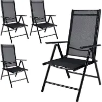 Casaria Tuinstoelen Bern 4 stuks Antraciet Aluminium