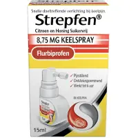 Strepfen Citroen en Honing Suikervrij 8,75mg Keelspray 15 ml