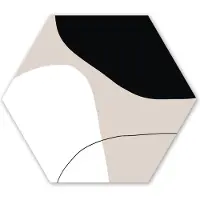 MuchoWow Hexagon wanddecoratie - Kunststof Wanddecoratie - Hexagon Schilderij - Vormen - Abstract - Design - 120x103 cm