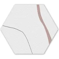 MuchoWow Hexagon wanddecoratie - Kunststof Wanddecoratie - Hexagon Schilderij - Lijn - Pastel - Design - 120x103 cm