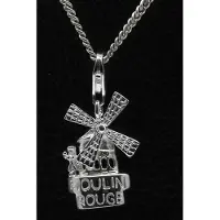 MOOYE ® - Collectie Zilveren Moulin Rouge Parijs hanger én bedel