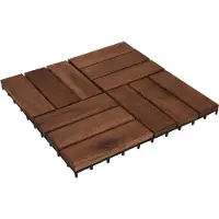 Pro Garden Terrastegels acaciahout set 9 stuks - 30x30cm - tuintegels