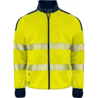 Projob 6109 Signalisatiesweater Met Lange Ritssluiting En Iso 20471 Klasse 3 Heren Geel/Marine maat XXXL heren