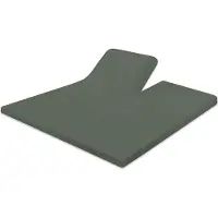Linnick Splittopper Hoeslaken Badstof Velours - green 160x200cm