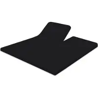 Linnick Splittopper Hoeslaken Badstof Velours - black 160x200cm