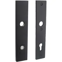 Intersteel Veiligheidsschilden SKG3 rechthoekig doorgaand PC92mm kerntrekbeveiliging - mat zwart