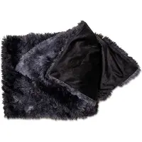 Wicotex Plaid-dekens- kunst bont Snow 150x200cm zwart gemêleerd polyester hoog polig