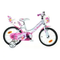 Dino Bikes Fairy 16 Inch 27 Cm Meisjes Knijprem Wit/roze
