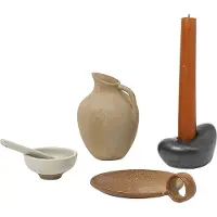 Ferm Living Ceramic Advent Cadeauset 4 Stuks - Kerstversiering Porselein Mix - 1104266266