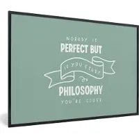 PosterMonkey Fotolijst incl. Poster - Quote - Filosofie - Studeren - 30x20 cm - Posterlijst