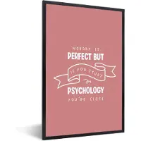 PosterMonkey Fotolijst incl. Poster - Psychologie - Studenten - Onderwijs - Studeer - 60x90 cm - Posterlijst
