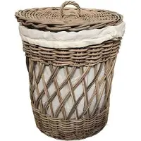 Sweet living Rieten wasmand Rond - Ø40xH50 cm