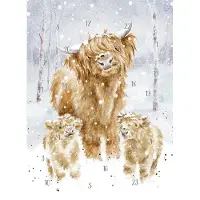Wrendale Designs Adventskalender Kaart A4 Wrendale - A Highland Christmas Advent Calendar