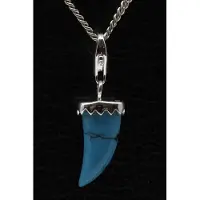 MOOYE ® - Collectie Zilveren Tand turquoise hanger én bedel
