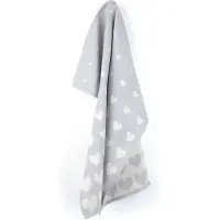 Bunzlau Castle theedoek Hearts Grey 65x65