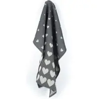Bunzlau Castle Hearts theedoek 65x65 Black