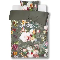 Essenza Dekbedovertrek Fleur Green Satijn-200 x 200 / 220 cm | 2-Persoons