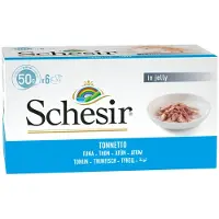 Schesir 8x Kattenvoer Tonijn 6 X 50 Gr