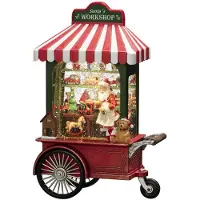 Konstsmide Kerstman werkplaats met verlichting op batterijen | 27 cm | Warm wit |