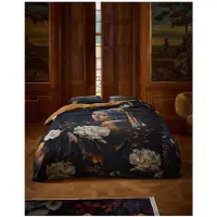 Essenza Dekbedovertrek Floral Girl Black Satijn-260 x 200 / 220 cm | Extra Breed