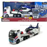 Majorette Grand Series - Volvo Truck + Police Helicopter NL - Metaal - Licht en Geluid - 35 cm - Speelgoedvoertuig