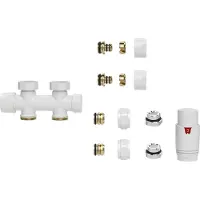 Mueller Nova thermostatisch onderblok radiator set recht glans wit