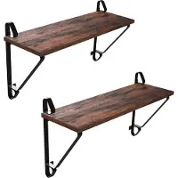 Vasagle Set van 2 wandplanken in industriële stijl