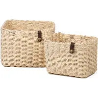 KidsDepot Mand Nouk Naturel (Set van 2)