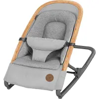 Maxi-Cosi Babywippe Kori, geschikt voor jongens en meisjes, verstelbare rugleuning, inklapbaar, grijs, hout