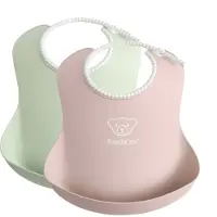 BabyBjörn waterdichte duo slab lichtgroen/lichtroze - set van 2 stuks Lichtgroen/lichtroze