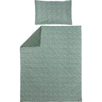 Meyco Baby Cheetah/Uni dekbedovertrek ledikant - forest green - 100x135cm