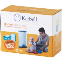Korbell luieremmer navulling (3-pack)