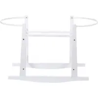 Childhome Wiegstandaard voor Moses mand - Dennenhout - Wit - 85 x 46 x 54 cm