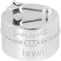 BamBam Zahndose - 4 cm - Geflecktes Silber - - One Size - Zahnbox