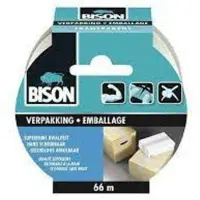 Bison Verpakkingstape | | 66 meter (Transparant, 50 mm)