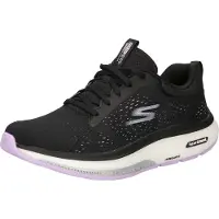 SKECHERS Go Walk Workout Walker Outpace Polyester Dames Zwarte/Lavendel Sneakers
