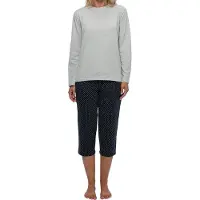 Schiesser Pyjama 'Organic Cotton' smoky blue