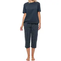 Schiesser Pyjama 'Organic Cotton' blauw