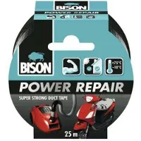Bison 6x Tape Power Repair Zwart 25 meter
