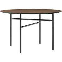 Audo Copenhagen Snaregade Round Eettafel 120 cm | Black | Dark Stained Oak