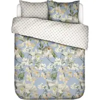 Essenza Dekbedovertrek Rosalee Iceblue Satijn-200 x 200 / 220 cm | 2-Persoons