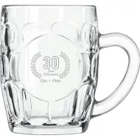 Libbey Gegraveerde Bierpul 55cl Opa + Oma 30 jaar getrouwd