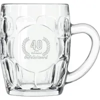 Libbey Gegraveerde Bierpul 55cl Gefeliciteerd 40 jaar getrouwd