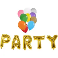Folat - Verjaardag feest letters folie ballonnen PARTY en 50 ballonnen