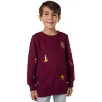 Opposuits sweater X-Mas Icons met all over print bordeaux Rood All over print - maat 122/128