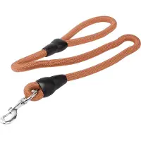Nobleza Hondenriem bruin - Ronde hondenleiband - Uitlaatriem - Fluorescerend - Bruin - 120 cm